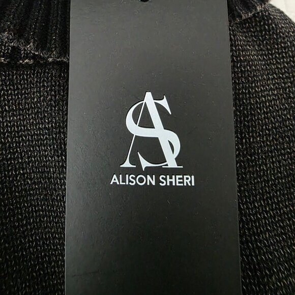 Alison Sheri Womens Grey Sweater With Pink Heart Size S/P Wool & Polyester Blend - Picture 8 of 12